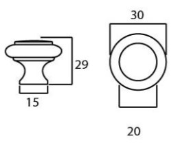 Regency-Design-Cupboard-Door-Knob-30mm-Diameter-Diagram