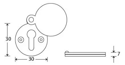 Round-Covered-Escutcheon-Face-Fixed-Diagram