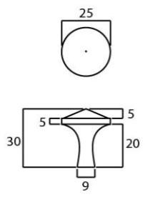 Shropshire-Cupboard-Door-Knob-25mm-Diameter-Diagram