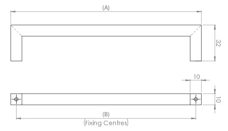 Squared-Section-Cabinet-Pull-Handles-Available-In-Two-Sizes-Diagram Squared-Section-Cabinet-Pull-Handles-Available-In-Two-Sizes-Diagram