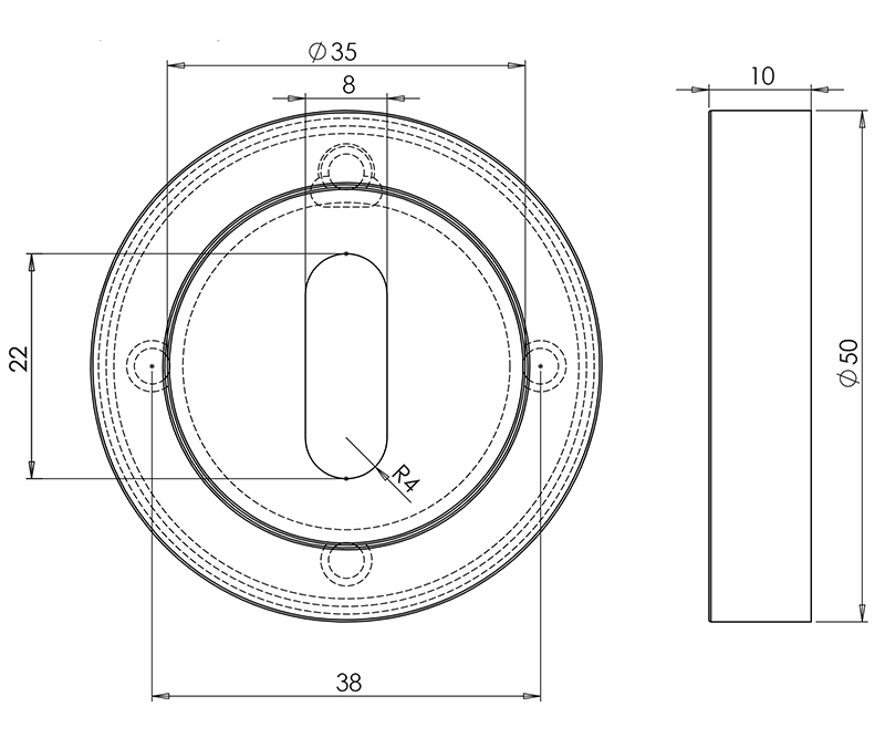 Standard-Profile-Escutcheon-With-Concealed-Fix-Round-Rose-Diagram