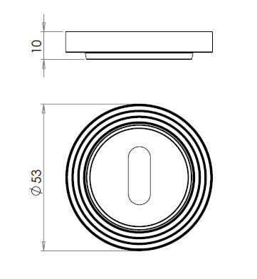 Standard-Profile-Escutcheon-With-Reeded-Pattern-Rose-Dimensions-Diagram Standard-Profile-Escutcheon-With-Reeded-Pattern-Rose-Dimensions-Diagram