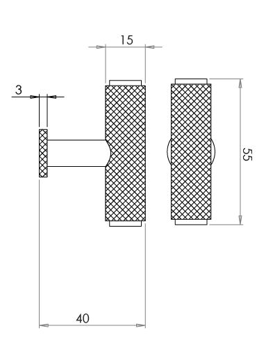 T-Bar-Shape-Knurled-Pattern-Cabinet-Handle-Dimensions-Diagram T-Bar-Shape-Knurled-Pattern-Cabinet-Handle-Dimensions-Diagram