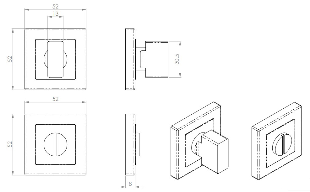Thumb-Turn-&-Release-On-Concealed-Fix-Square-Rose-Diagram