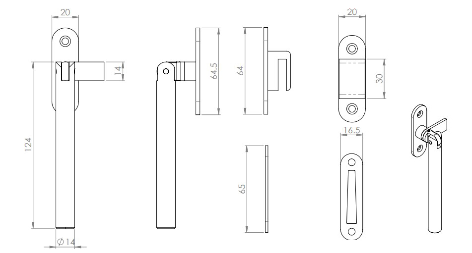 Tubular-Design-Window-Fastener-Grade-316-Diagram