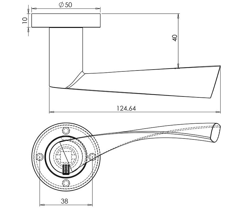 Vecta-Twirl-Design-Lever-Door-Handles-With-Round-Rose-Diagram