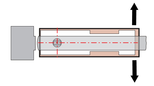 Diagram showing a double action floor spring fitting position