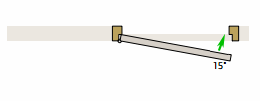 Diagram showing the snap action over the last 15 degrees of a door closer closing cycle