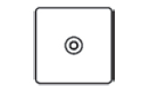 Single Non Isolated TV Coaxial Socket Icon