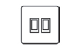 2 gang 2 way rocker switch icon