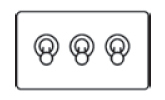 3 gang 2 way dolly toggle switch icon