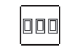 3 gang 2 way rocker switch icon