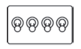 4 gang 2 way dolly toggle switch icon