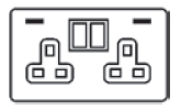 13 Amp Double Switched Socket With USB Chargers Icon