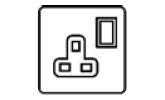 13 Amp Single Switched Socket Icon