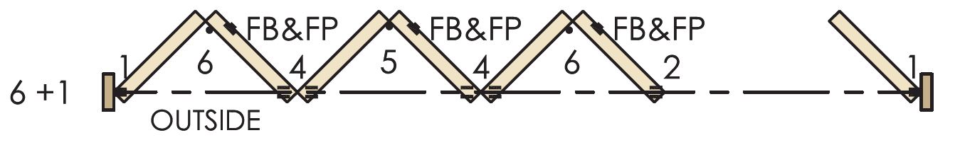 Brio Weatherfold 4s 100kg - 6 + 1 System For Inward Opening External Bi-Folding Doors