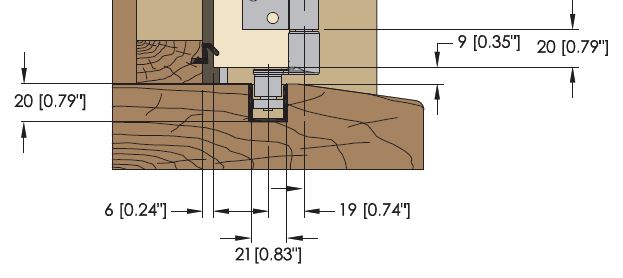 Brio Weatherfold 4s Aluminium Bottom Channel With Black Polypropylene Insert