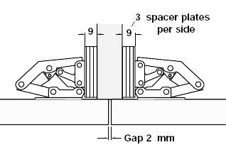 Diagram Showing Easy Fit Hinges Fitted To Half Overlay Doors
