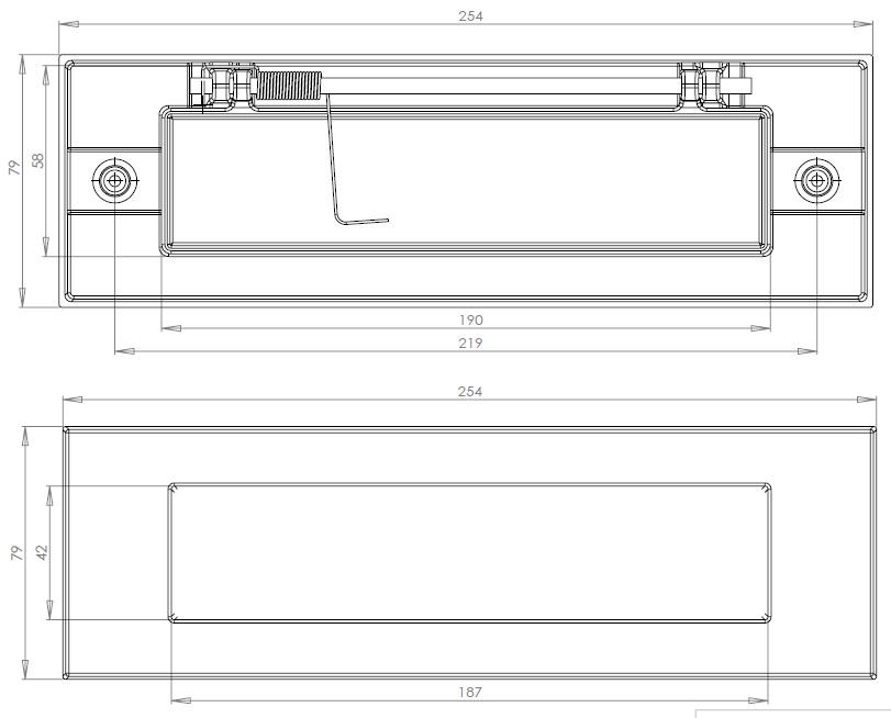 254mm x 79mm Letter Plate Dimensions
