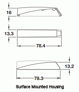 Surface mounted housing for touch latch