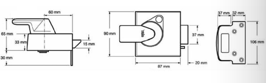 Yale Front Door Lock - PBS3 High Security Escape ... front door diagram labeled 
