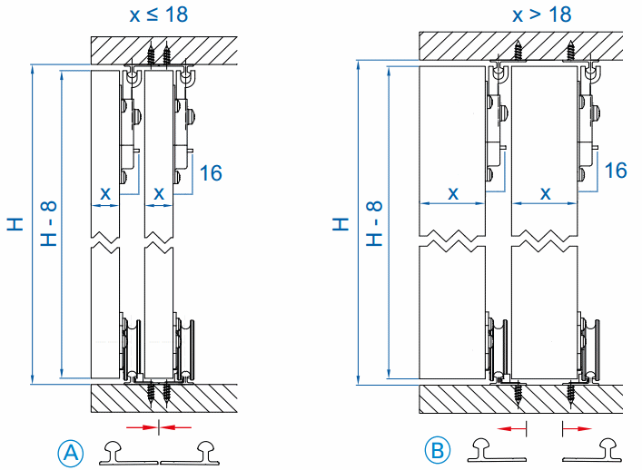 Ares 2 limited. Раздвижная дверь с замком схема. SEVROLL 2 Sliding Door configuration example.