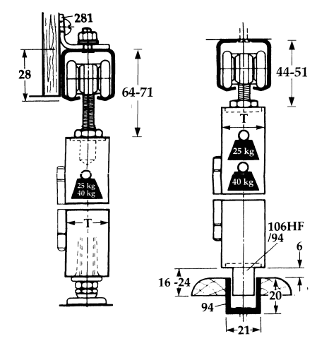 Diagram Showing How The Henderson Husky 25 Bi-Folding Door Gear System Is Ceiling Mounted
