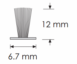 12mm Brush Pile Seal For Herkules Sliding Door Gear Systems