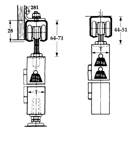 Diagram Showing How The Henderson Husky 25 Bi-Folding Door Gear System Is Ceiling Mounted