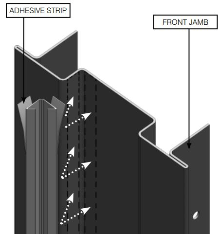 Metal Closing Jamb Kit To Suit The Portman Architrave Free Sliding Pocket Door Kit