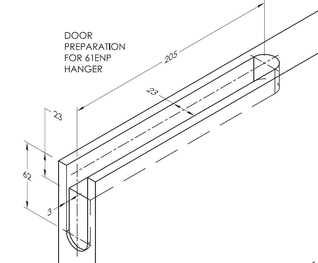 Zero Clearance Low Headroom Sliding Door Track Kit For Timber Doors