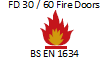 This door handle has been included on a successful fire test to BS EN 1634 Part 1 2000