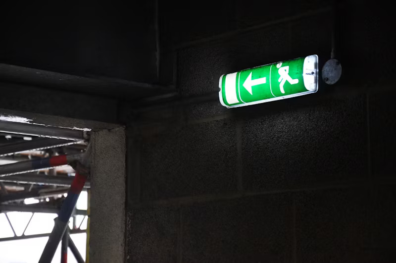 illuminated fire exit sign
